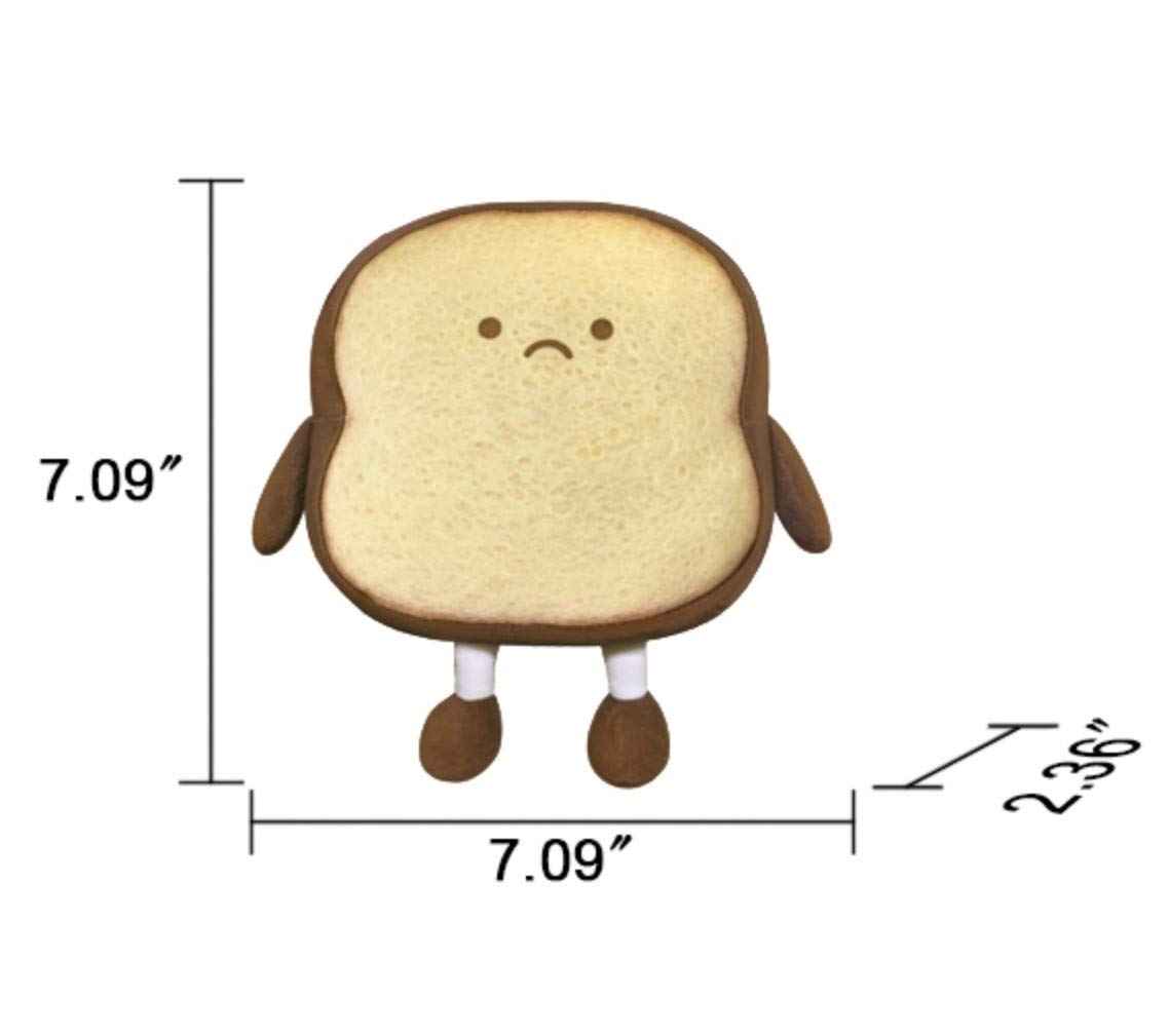Toast Bread Pillow Funny Food Plush Toy Pillows Small Cute Stuffed Plush Sofa Pillow (Toast Bread,Golden)