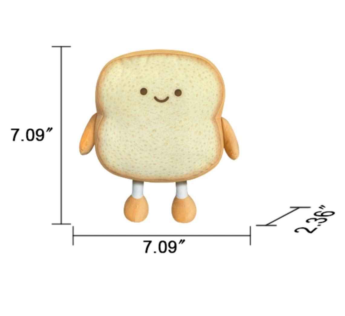 Toast Bread Pillow Funny Food Plush Toy Pillows Small Cute Stuffed Plush Sofa Pillow (Toast Bread,Golden)