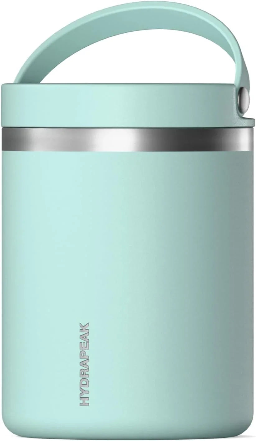 Hydrapeak 25oz Stainless Steel Vacuum Insulated Food Jar for Hot Food and Cold Food, Wide Mouth Leak-Proof Soup Jar for Adults, 10 Hours Hot and 16 Hours Cold (Seafoam) - Jlhbookstore.store