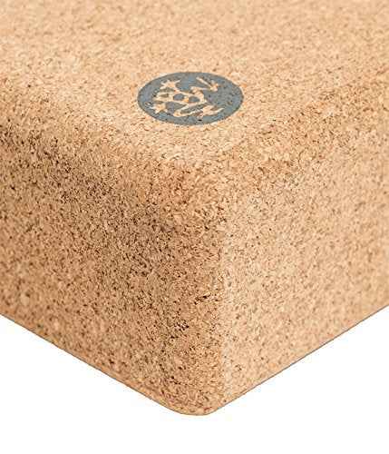 Manduka Yoga Block - Fine-Grain Cork Block, Yoga Equipment, Home Gym Accessory, Pilates Tool, Lightweight for Travel, Extra Firm Workout Accessory with Comfortable Edges