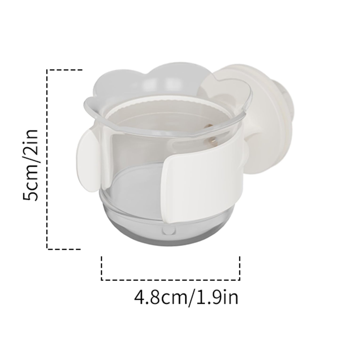 2pcs/4pcs PET Bird Bowls with Clamp, Bird Cage Feeder, Durable Water Bowl, Feeding Cups, Water Feeder for Cockatiel, Parakeet, Macaw, Finches, Lovebirds, Small Animals Gray (Pink, 2pcs)