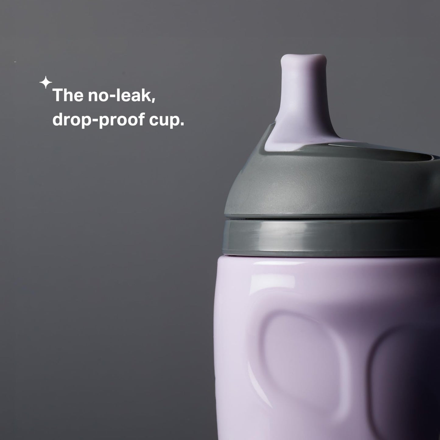 Tommee Tippee Insulated 9oz Sporty Spout Toddler Water Bottle, No Spill, Sippy Cups for Toddlers 1-3, Two-Piece Valve Helps Stop Spills, Lilac & Plum, BPA Free, Pack of 2