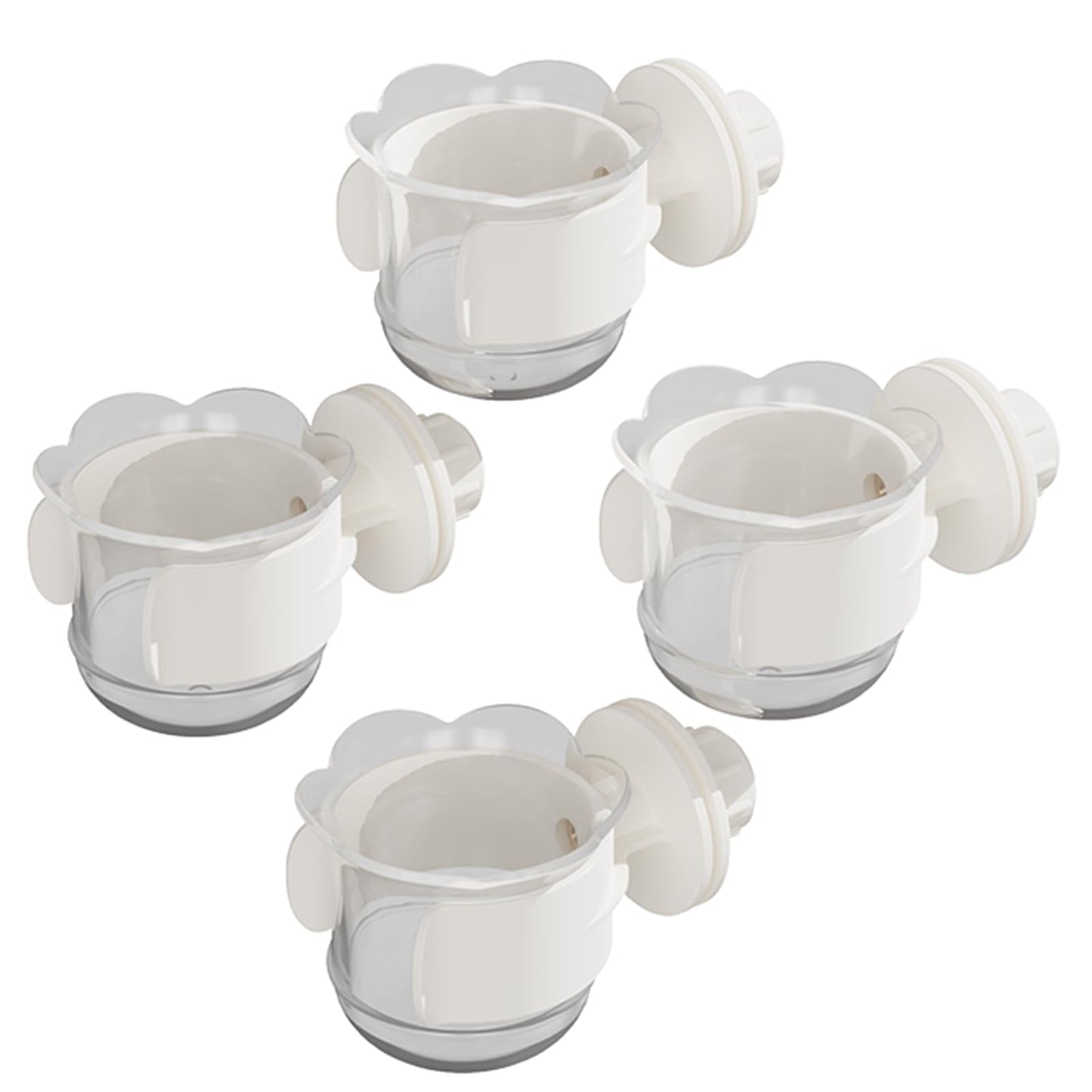 2pcs/4pcs PET Bird Bowls with Clamp, Bird Cage Feeder, Durable Water Bowl, Feeding Cups, Water Feeder for Cockatiel, Parakeet, Macaw, Finches, Lovebirds, Small Animals Gray (Pink, 2pcs)