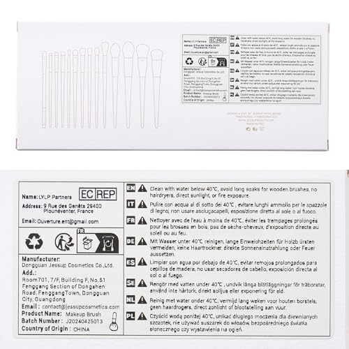 Jessup Makeup Brushes 14Pcs Makeup Brush Set Premium Synthetic Powder Foundation Contour Blush Concealer Eye Shadow Blending Liner Make Up Brush Kit Light Grey T329