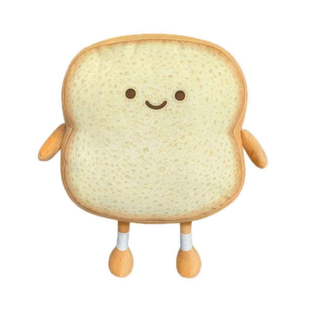 Toast Bread Pillow Funny Food Plush Toy Pillows Small Cute Stuffed Plush Sofa Pillow (Toast Bread,Golden)