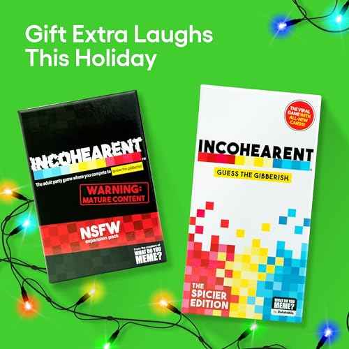 Guess The Gibberish Card Game for Families by Relatable, From The Creators of Incohereant, Fun Kids Games for Kids 12+ Includes 400 Cards & Sand Timer, Perfect Stocking Stuffers, & Christmas Games
