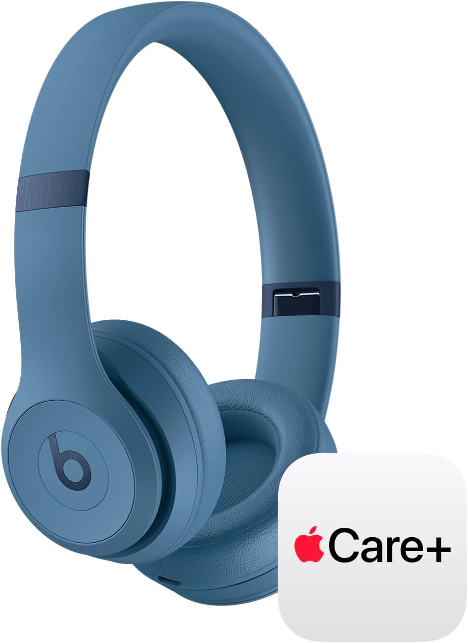 Beats Solo 4 - Wireless On-Ear Bluetooth Headphones, Up to 50-Hour Battery Life, Ultra-Lightweight Comfort, Powerful and Balanced Sound, Apple & Android Compatible - Slate Blue