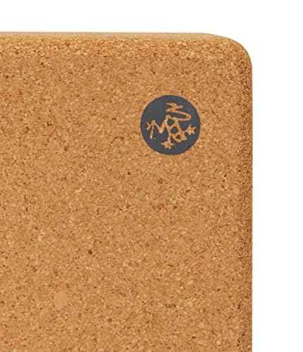 Manduka Yoga Block - Fine-Grain Cork Block, Yoga Equipment, Home Gym Accessory, Pilates Tool, Lightweight for Travel, Extra Firm Workout Accessory with Comfortable Edges