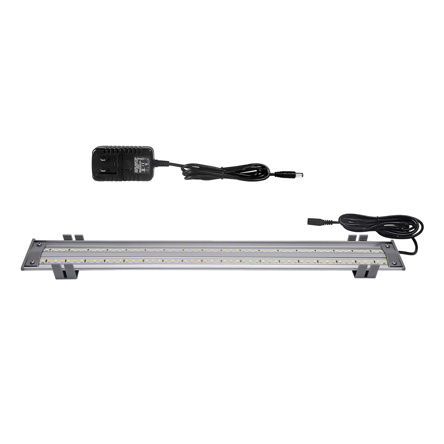 HappyBird Lighting Bird Cage Light with Chew Guard - Full Spectrum LED Pet Light - Simulates Natural Environment - Safe for Hookbill Birds – Easy to Install - (18" Long)