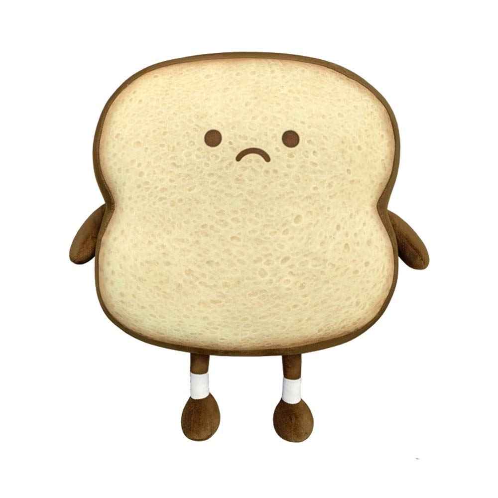 Toast Bread Pillow Funny Food Plush Toy Pillows Small Cute Stuffed Plush Sofa Pillow (Toast Bread,Golden)