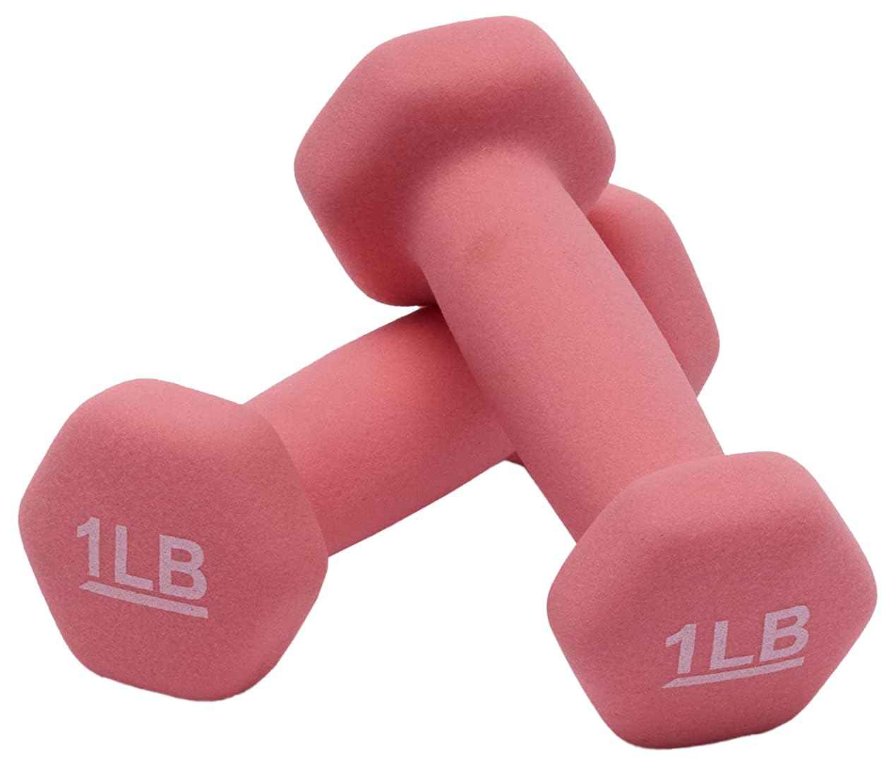 Amazon Basics Neoprene Dumbbell Hand Weights for Exercise and Muscle Toning