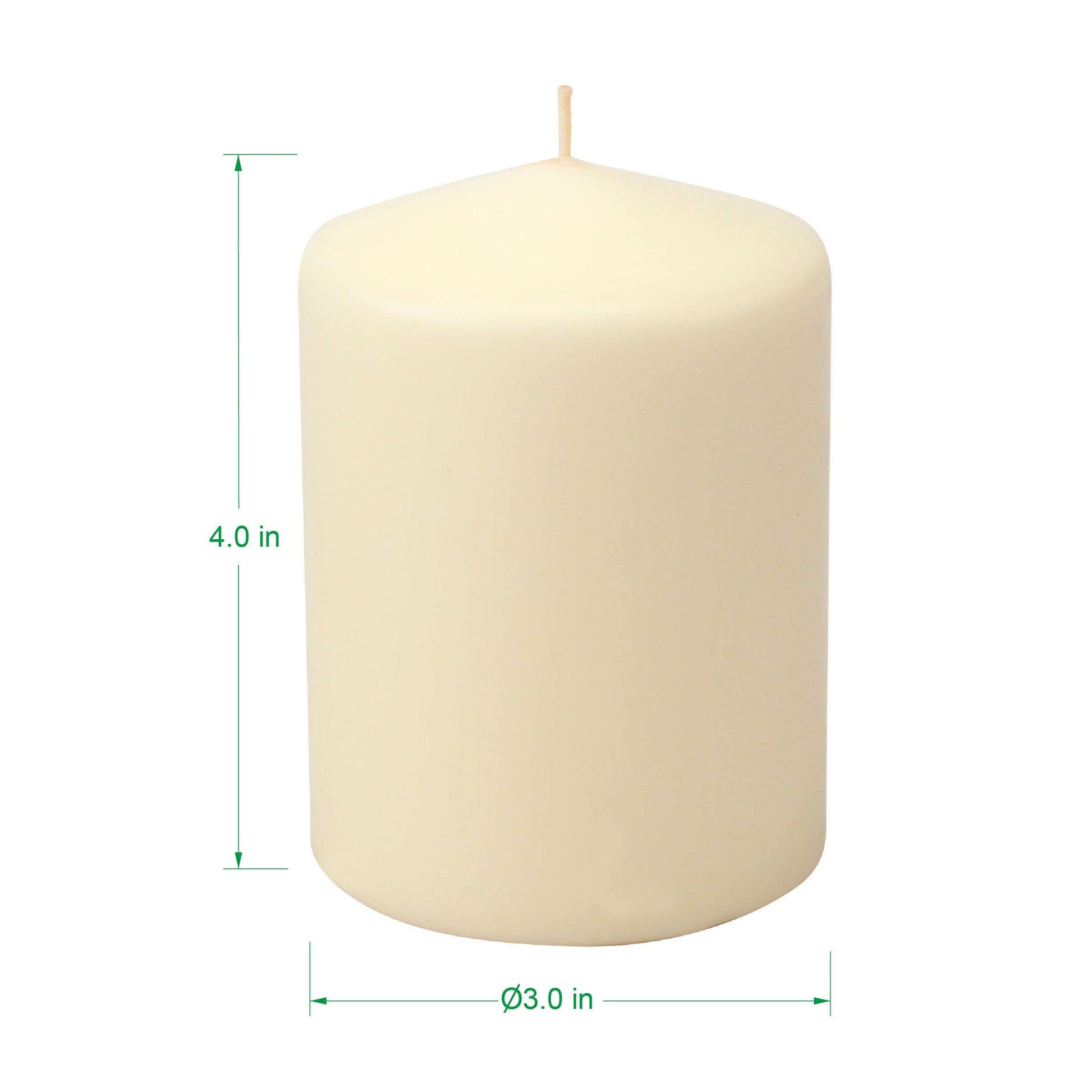 Stonebriar 6 Pack Tall 3 x 6 Inch 65 Hour Long Burning Unscented Ivory Wax Pillar Candles jlhbookstore.store