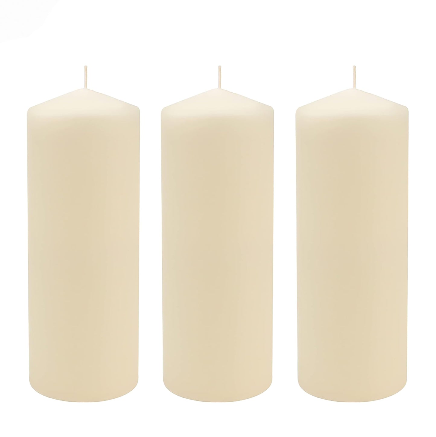 Stonebriar 6 Pack Tall 3 x 6 Inch 65 Hour Long Burning Unscented Ivory Wax Pillar Candles jlhbookstore.store
