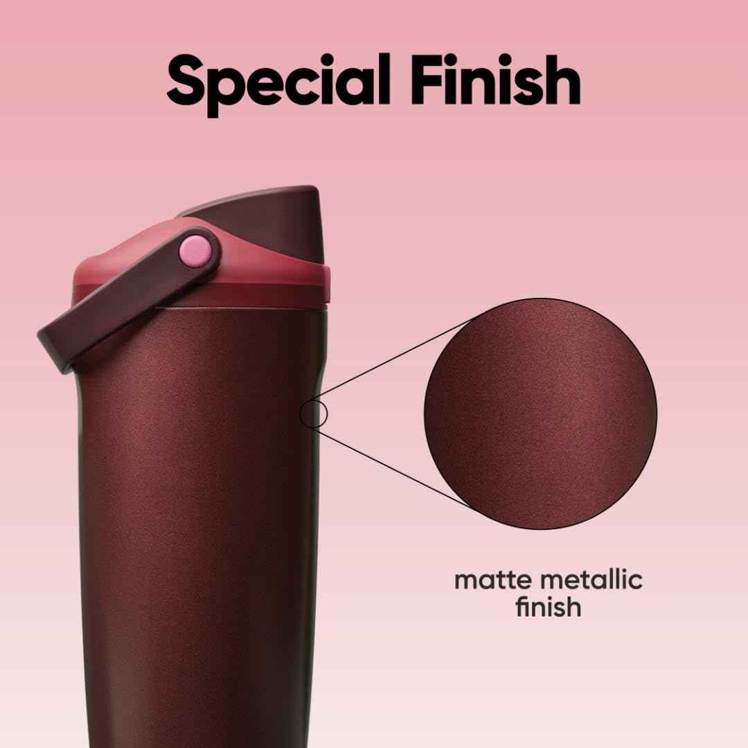 Owala FreeSip Sway Insulated Stainless Steel Water Bottle with Two-Way Spout, Built-In Straw and Bucket Handle, Made for Travel, School, and Sports, 40oz, BPA Free, Leak Proof, Off Road