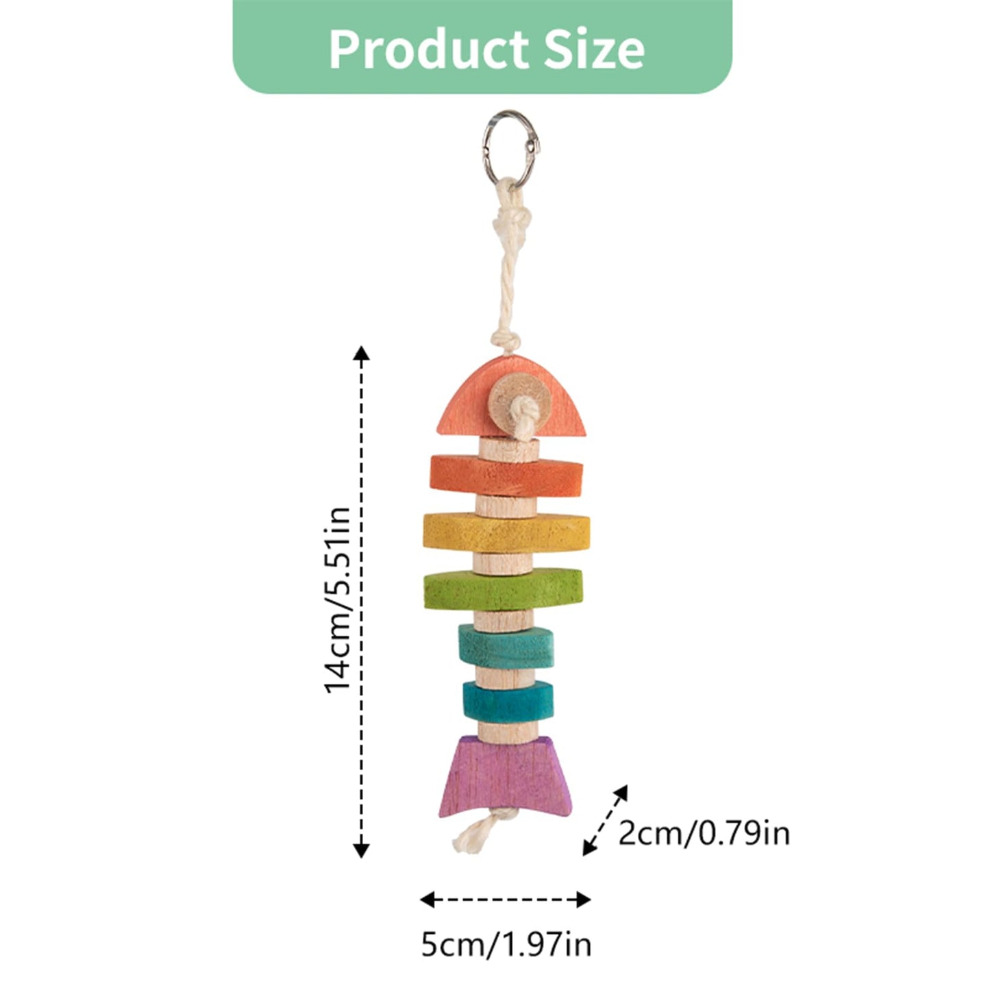 Bird toys & Bird Perch, Bird Wooden Block Chewing Toy Parrot Foraging & Puzzle Toys Bird Cage Accessories for Conures Parakeets Cockatiels Lovebirds African Grey Macaws (Revolving Christmas Tree)