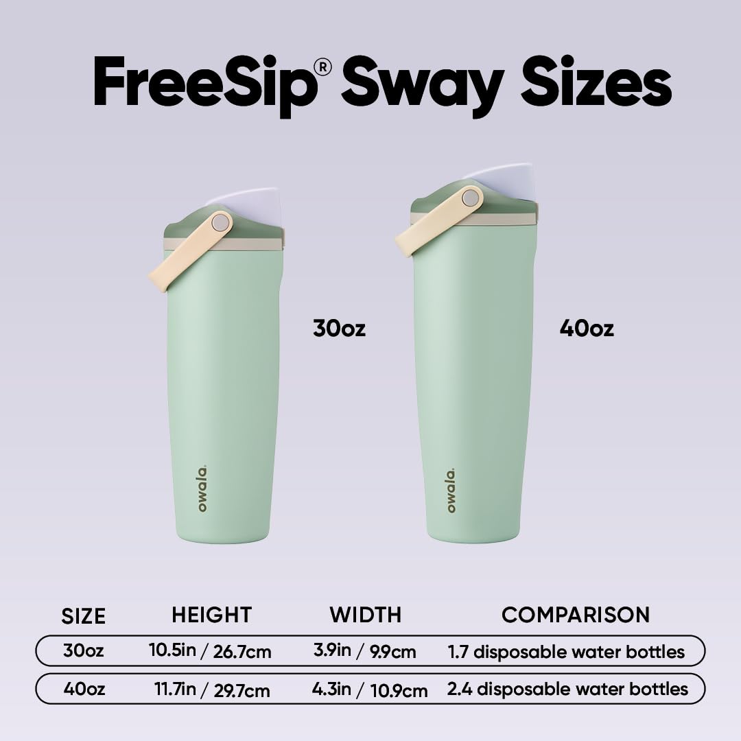 Owala FreeSip Sway Insulated Stainless Steel Water Bottle with Two-Way Spout, Built-In Straw and Bucket Handle, Made for Travel, School, and Sports, 40oz, BPA Free, Leak Proof, Off Road jlhbookstore.store