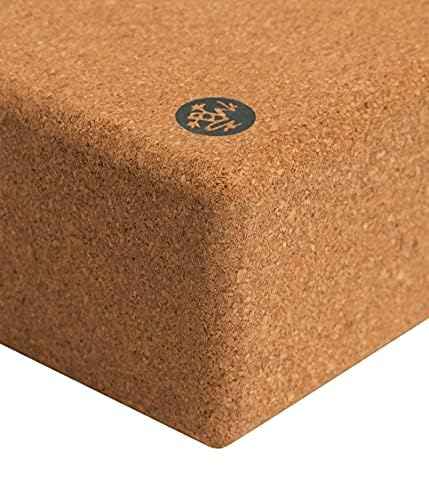 Manduka Yoga Block - Fine-Grain Cork Block, Yoga Equipment, Home Gym Accessory, Pilates Tool, Lightweight for Travel, Extra Firm Workout Accessory with Comfortable Edges