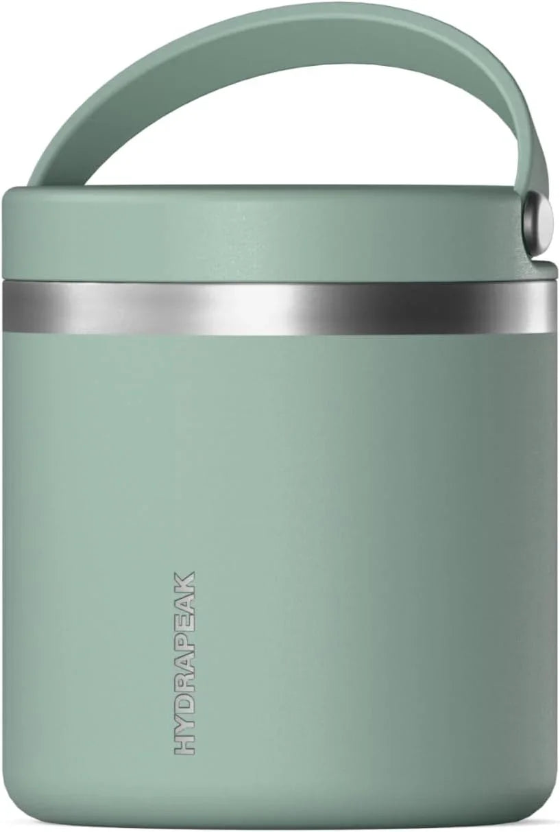 Hydrapeak 25oz Stainless Steel Vacuum Insulated Food Jar for Hot Food and Cold Food, Wide Mouth Leak-Proof Soup Jar for Adults, 10 Hours Hot and 16 Hours Cold (Seafoam) - Jlhbookstore.store