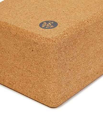 Manduka Yoga Block - Fine-Grain Cork Block, Yoga Equipment, Home Gym Accessory, Pilates Tool, Lightweight for Travel, Extra Firm Workout Accessory with Comfortable Edges