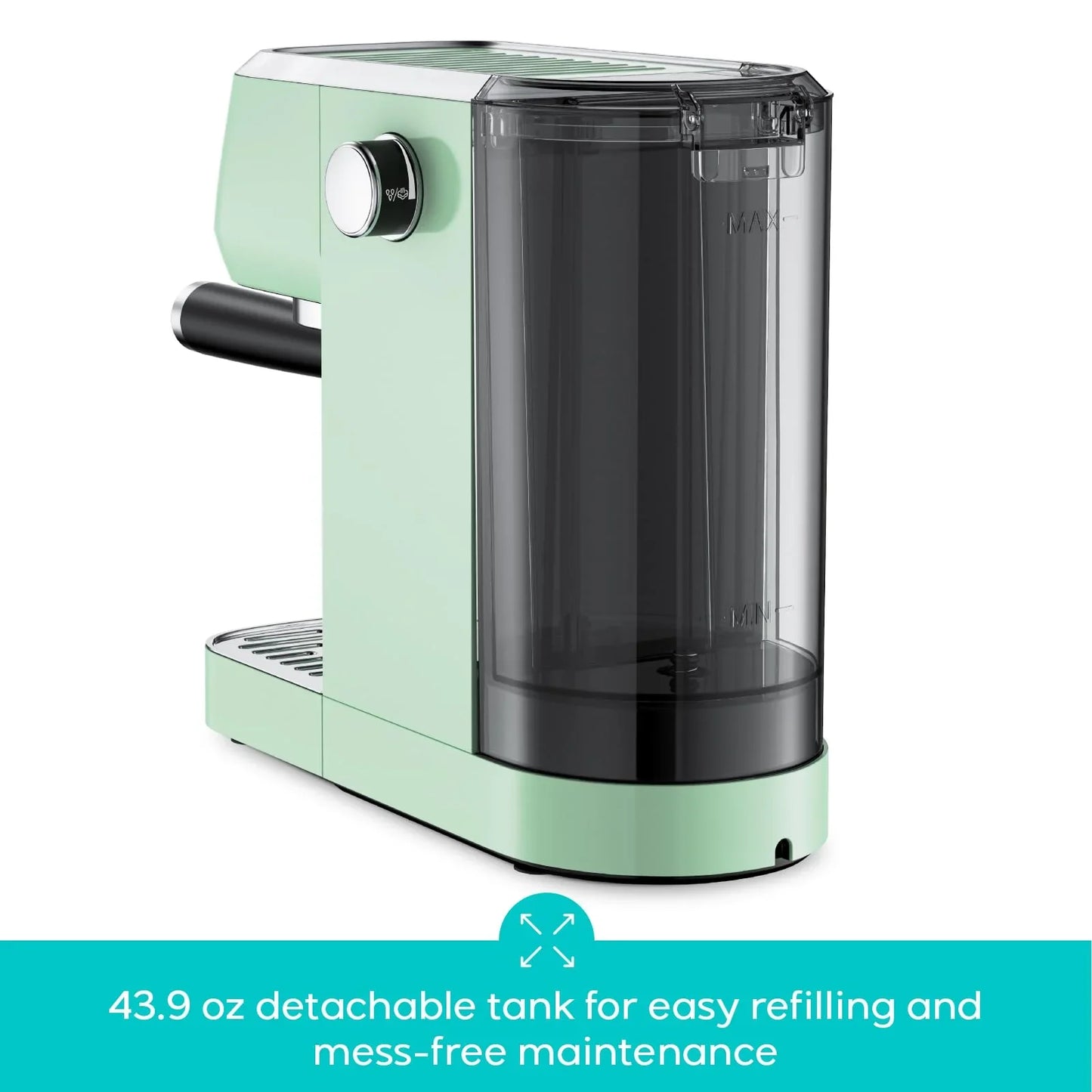 CASABREWS 3700 Essential Espresso Machine 20 Bar, Stainless steel Coffee Maker with Milk Frother, Espresso Coffee Machine for Cappuccino, Latte, 43.9oz Water Tank, Sapphire Blue - Jlhbookstore.store