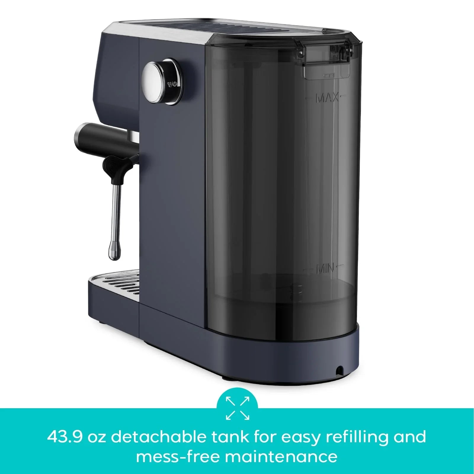 CASABREWS 3700 Essential Espresso Machine 20 Bar, Stainless steel Coffee Maker with Milk Frother, Espresso Coffee Machine for Cappuccino, Latte, 43.9oz Water Tank, Sapphire Blue - Jlhbookstore.store