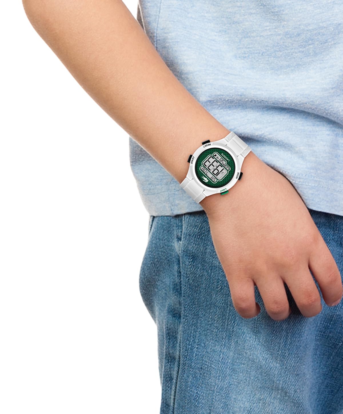 Lacoste LC33 Kids and Teens Digital Watch – 34mm Case, Digital Display with Day/Date, Alarm, Stopwatch, Countdown Timer and Backlight, Fun and Modern Design