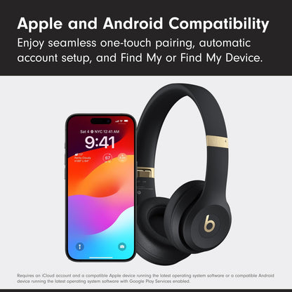 Beats Solo 4 - Wireless On-Ear Bluetooth Headphones, Up to 50-Hour Battery Life, Ultra-Lightweight Comfort, Powerful and Balanced Sound, Apple & Android Compatible - Slate Blue