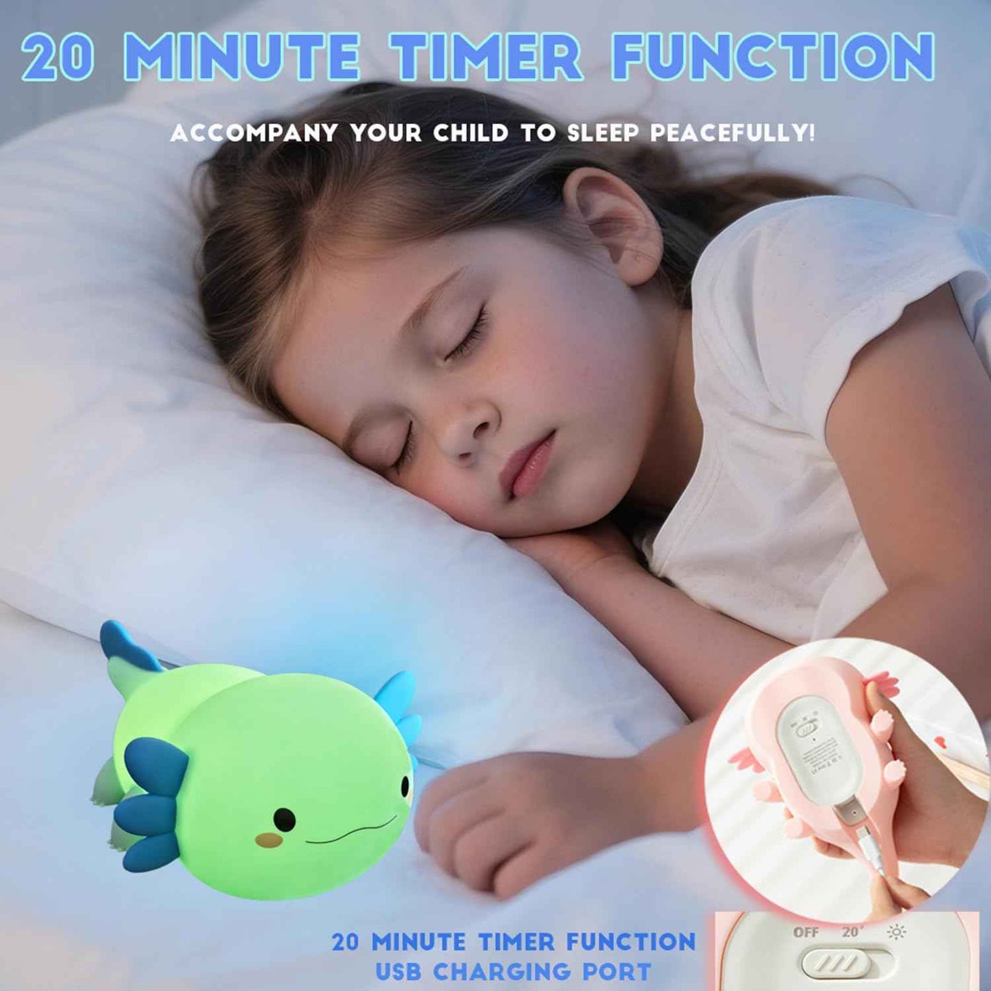 DREAMING MY DREAM Cute Duck Lamp,Do Do Duck Night Light,Silicone Squishy Nursery Bedside Lamp,USB Rechargeable Touch Table Lampfor Bedrooms, Living Room Decor Gift Toy