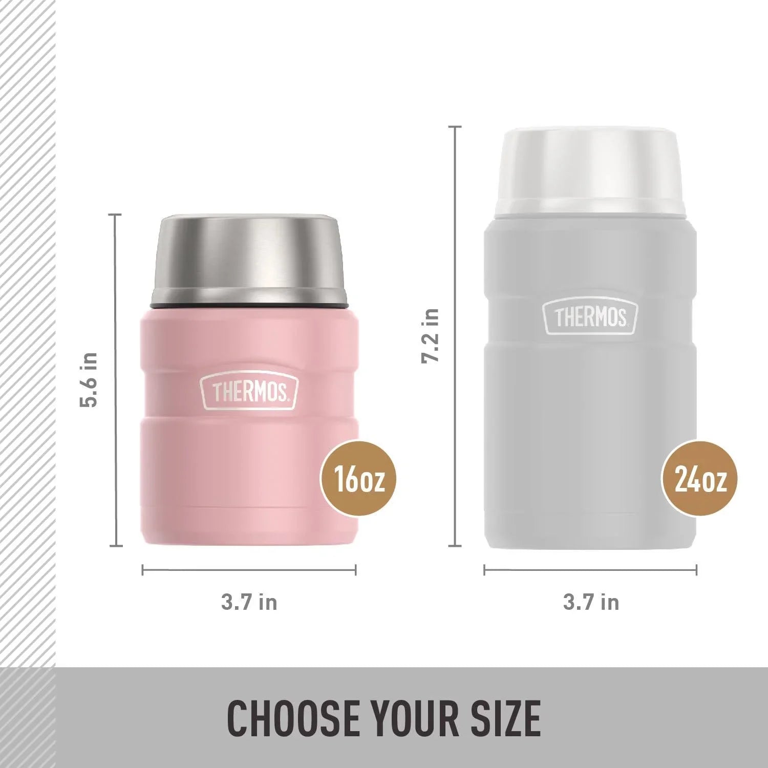 THERMOS Stainless King Vacuum-Insulated Food Jar with Spoon, 16 Ounce, Army Green - Jlhbookstore.store