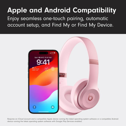 Beats Solo 4 - Wireless On-Ear Bluetooth Headphones, Up to 50-Hour Battery Life, Ultra-Lightweight Comfort, Powerful and Balanced Sound, Apple & Android Compatible - Slate Blue