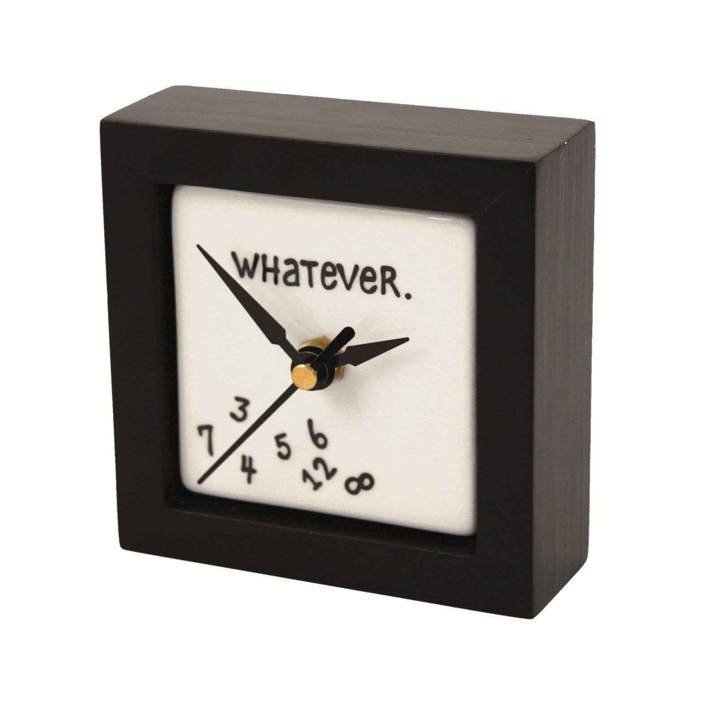 Enesco Whatever. Scrambled Numbers Always Late 7.5 x 7.5 Inch Square Hanging Wall Clock