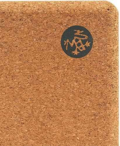 Manduka Yoga Block - Fine-Grain Cork Block, Yoga Equipment, Home Gym Accessory, Pilates Tool, Lightweight for Travel, Extra Firm Workout Accessory with Comfortable Edges