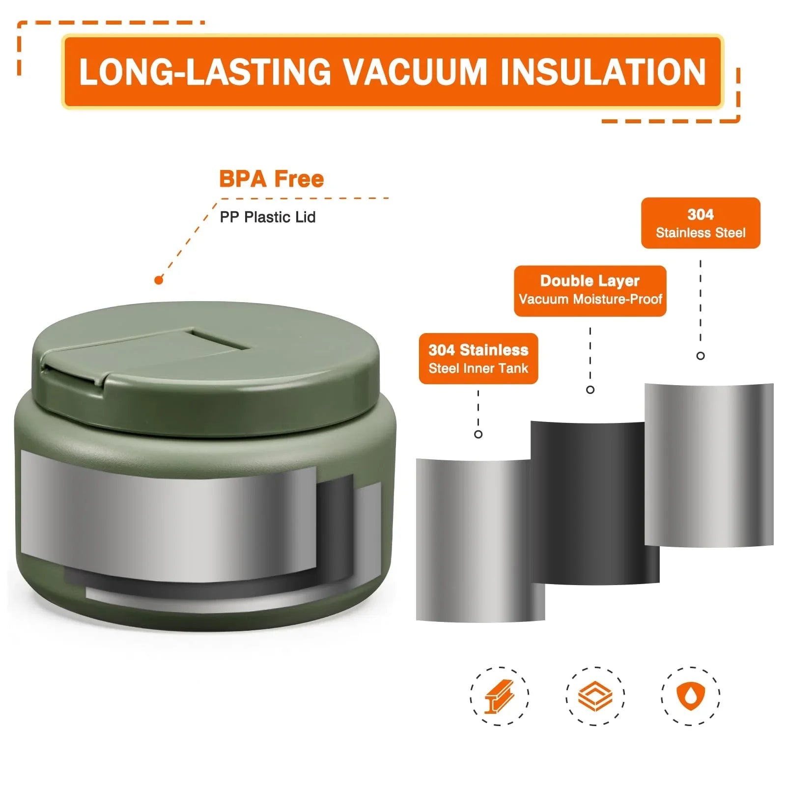 13.5oz Kids Jar for Hot Food, Insulated Vacuum Food Jar with Buckle Lid, Stainless Steel Wide Mouth Leak Proof Insulated Lunch Container for School Picnic Travel, Blue jlhbookstore.store