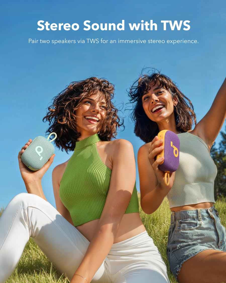 Soundcore Select 4 Go Bluetooth Shower Speaker by Anker, IP67 Waterproof/Dustproof, Ultra-Portable Speaker, Wireless, 20H Playtime, Floatable, Powerful Sound, Electronics for Outdoors/Home/Travel