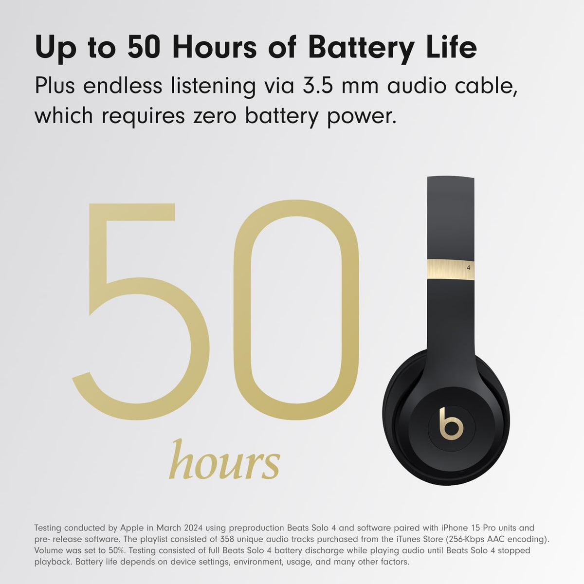 Beats Solo 4 - Wireless On-Ear Bluetooth Headphones, Up to 50-Hour Battery Life, Ultra-Lightweight Comfort, Powerful and Balanced Sound, Apple & Android Compatible - Slate Blue