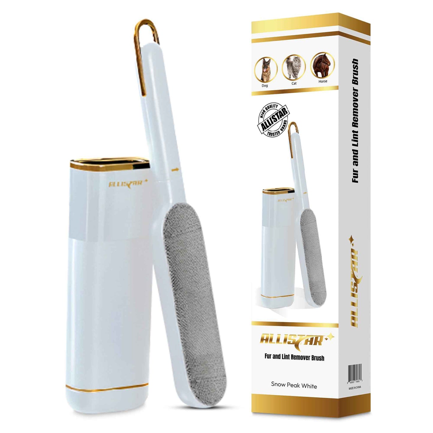 Pet Hair Remover, Lint Remover, Lint Brush for Clothes, Furniture, Carpets, Car Seats. Cat Hair Remover. Dog Hair Remover Laundry. Double-Sided. Reusable. Self-Cleaning Base. ALLISTAR (Forest Green)