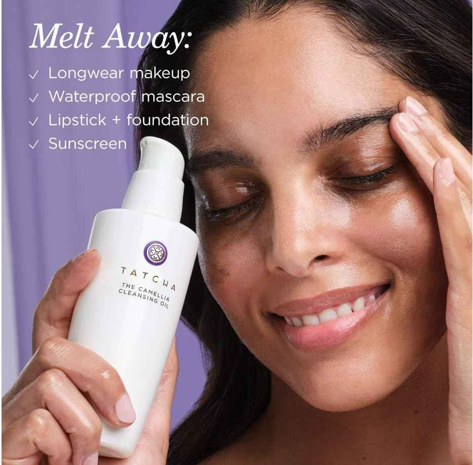 TATCHA Pure One Step Camellia Cleansing Oil | 2 in 1 Makeup Remover Oil & Face Wash | 150 ml / 5.1 oz