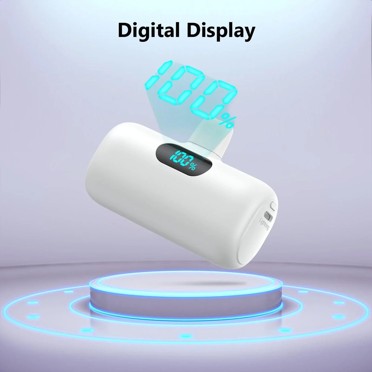 Mini Portable Charger for iPhone,Upgraded 5000mAh PD Fast Charging Battery Pack,LCD Display Cute Power Bank Portable Phone Charger for iPhone 14/14 Pro Max/13/13 Pro/12 Pro/11/XS/XR/X/8/7/6-Black - Jlhbookstore.store