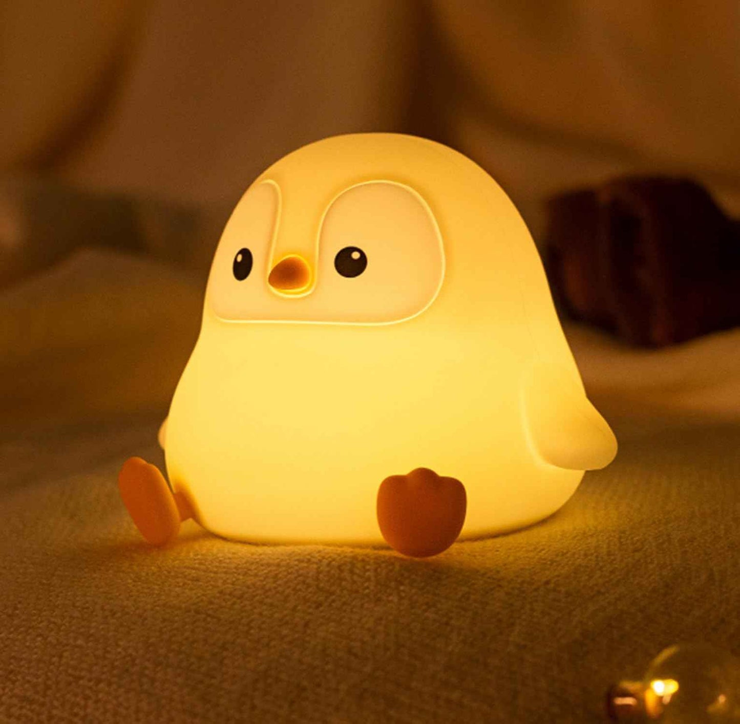 DREAMING MY DREAM Cute Duck Lamp,Do Do Duck Night Light,Silicone Squishy Nursery Bedside Lamp,USB Rechargeable Touch Table Lampfor Bedrooms, Living Room Decor Gift Toy