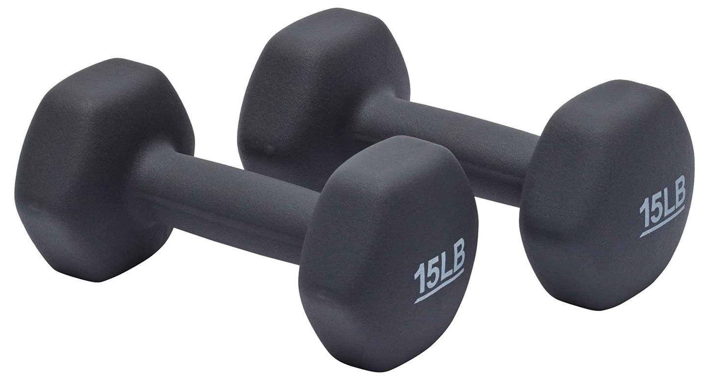 Amazon Basics Neoprene Dumbbell Hand Weights for Exercise and Muscle Toning