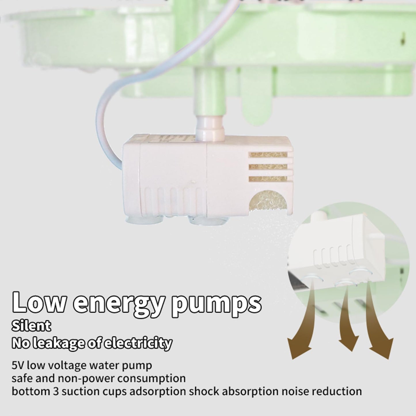 Automatic Bird Baths for Cage – Indoor Parakeet Bath with Pump, Bird Shower with 2 Modes Running Water, Bird Cage Accessory for Pet Birds Conure Budgies Cockatiels Lovebird (Light Brown)
