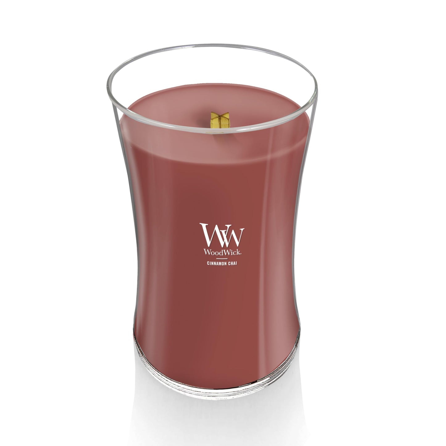 WoodWick Cinnamon Chai Holiday Candle Gifts for Women and Men, 9.7 oz Medium Hourglass Candle with Crackling Wick jlhbookstore.store