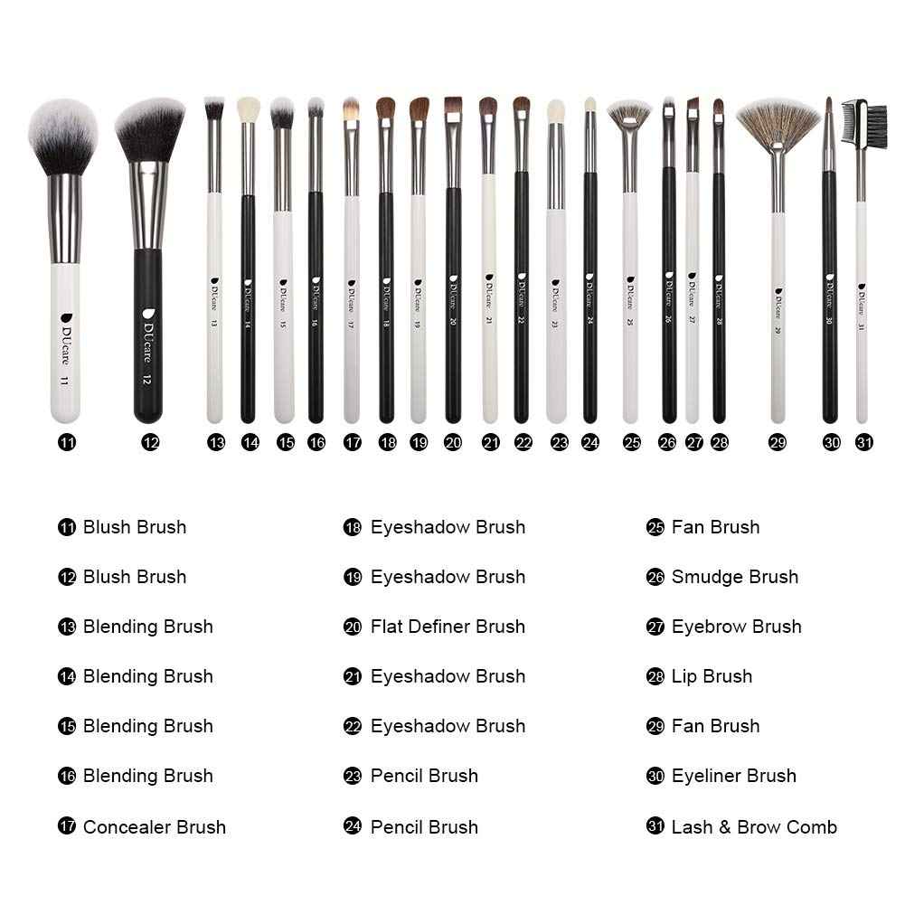 DUcare Professional Makeup Brushes Set 27Pcs Makeup Brush Set Premium Synthetic Kabuki Foundation Blending Face Powder Blush Concealers Eye Shadows Brushes
