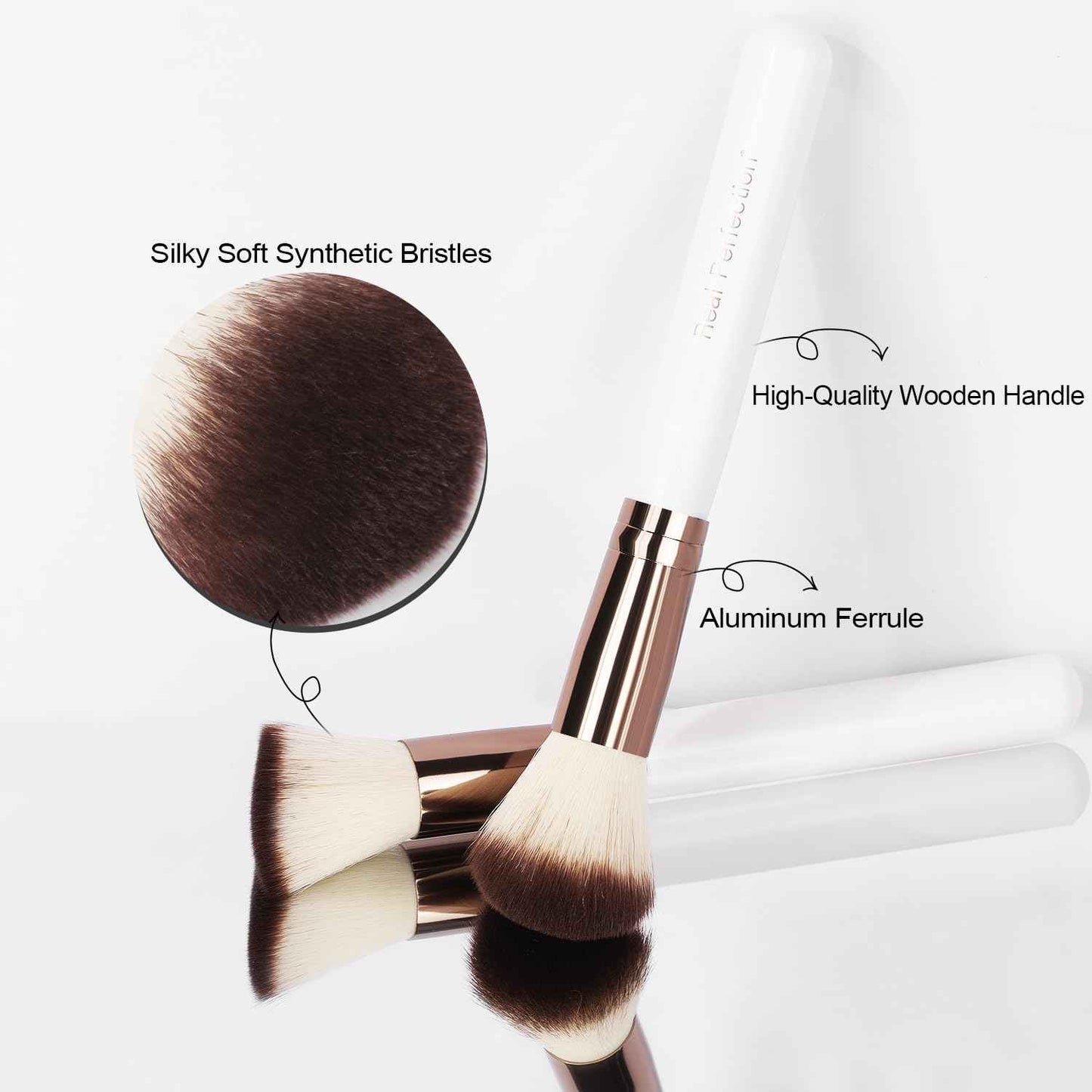 Real Perfection Makeup Brush Set 16 Pcs with 1 Eyebrow Razor Premium Synthetic Foundation Powder Concealers Eyeshadow Blush Makeup Brushes Make up Brushes Kit (Pink)