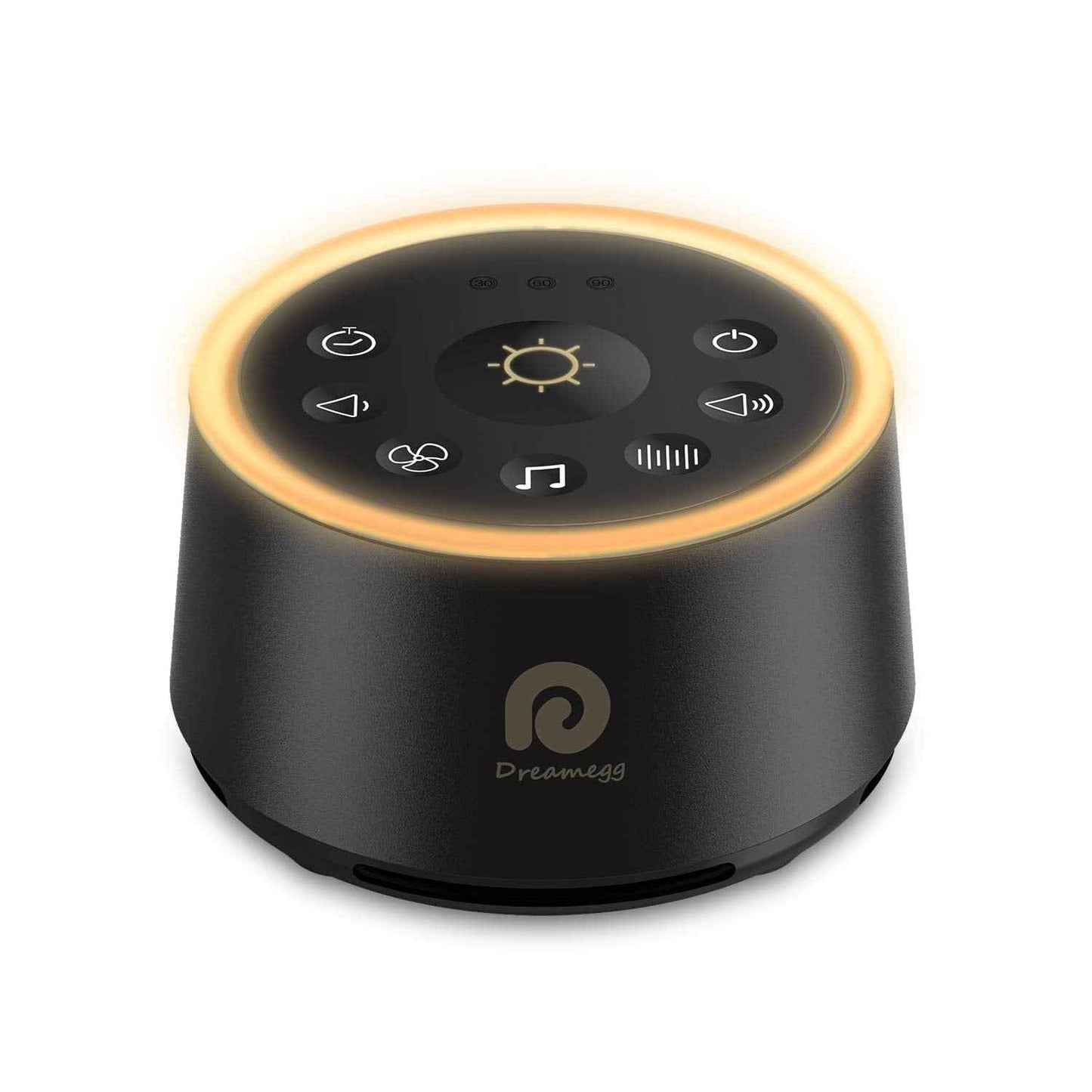 Dreamegg Sound Machine for Sleep - D1 Nova White Noise Sound Machine for Baby Adult with Alarm Clock, Soothing Sounds, Dimmable, White Noise Alarm Clocks for Bedrooms Heavy Sleepers Travel, Black