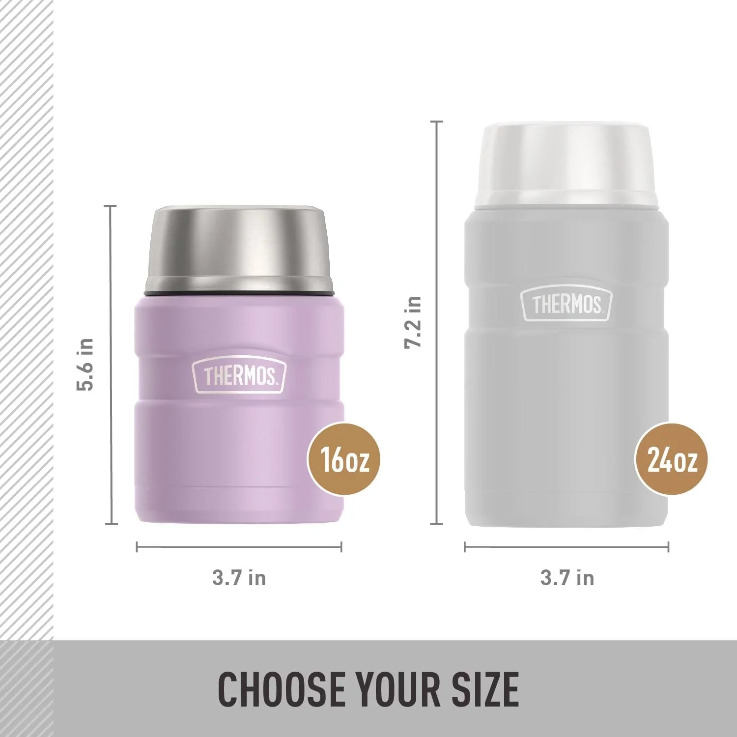 THERMOS Stainless King Vacuum-Insulated Food Jar with Spoon, 16 Ounce, Army Green - Jlhbookstore.store