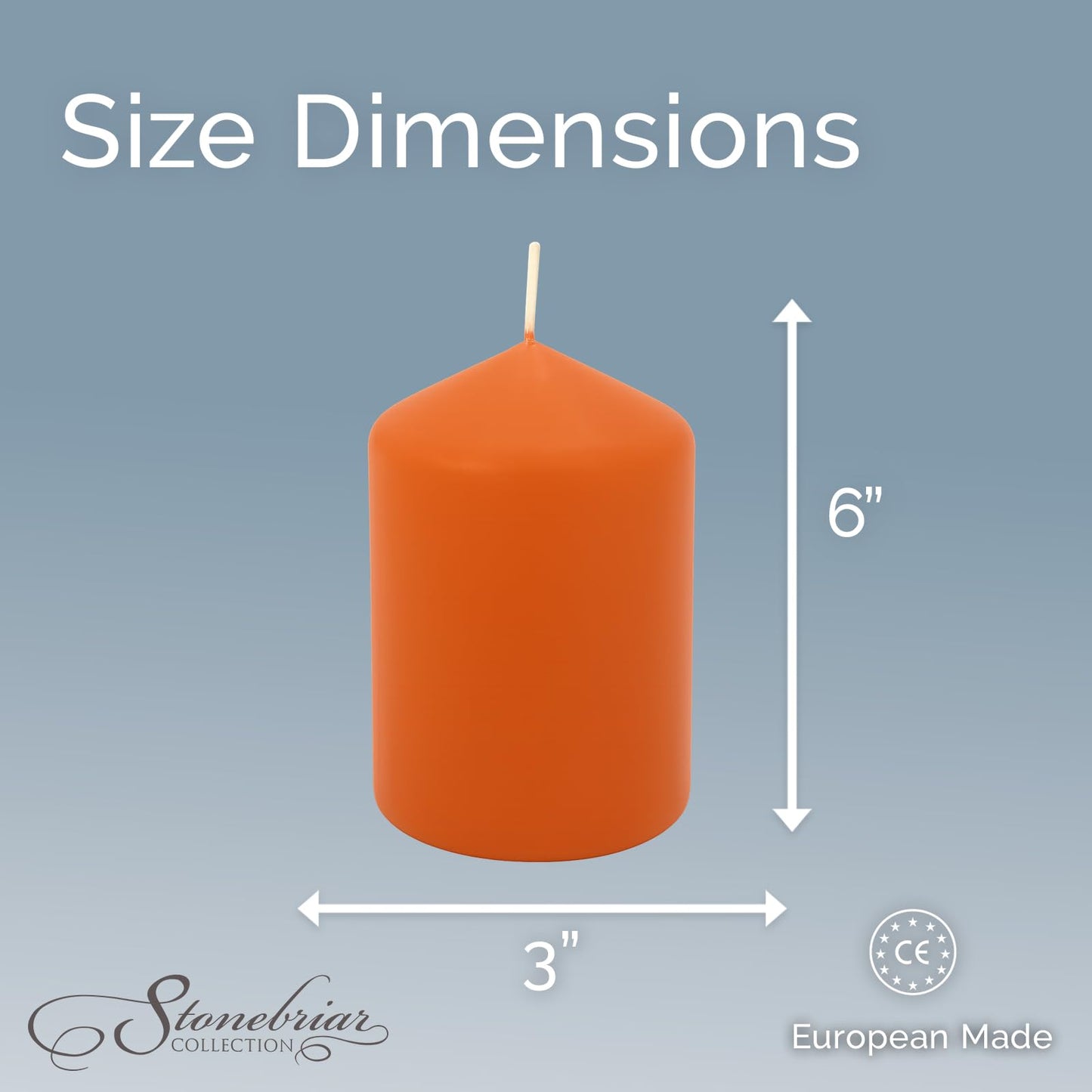 Stonebriar 6 Pack Tall 3 x 6 Inch 65 Hour Long Burning Unscented Ivory Wax Pillar Candles jlhbookstore.store
