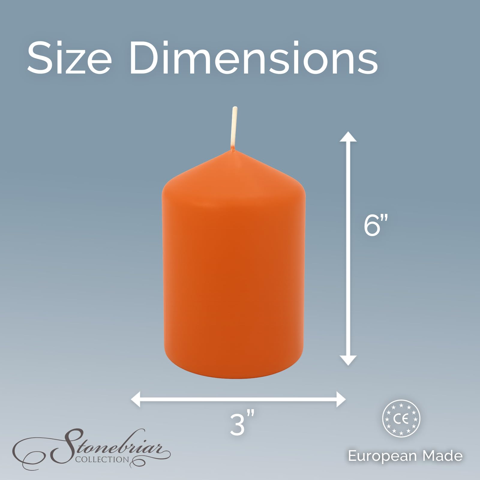 Stonebriar 6 Pack Tall 3 x 6 Inch 65 Hour Long Burning Unscented Ivory Wax Pillar Candles jlhbookstore.store