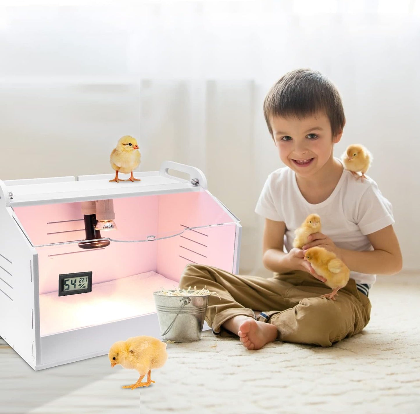 Intelligent Brooder Box 10-15 Newborns Chicks Quail Birds Small Animals Manual Incubators Poultry Heater Breeding Box