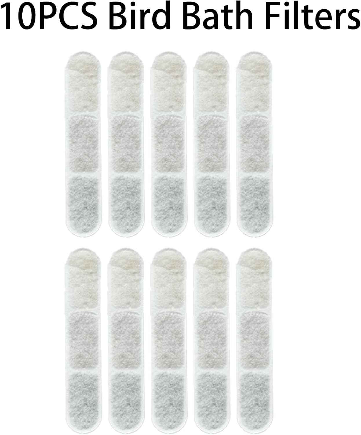 10PCS USB Water Circulation Bird Baths for Cage Filter (10pcs Filter)